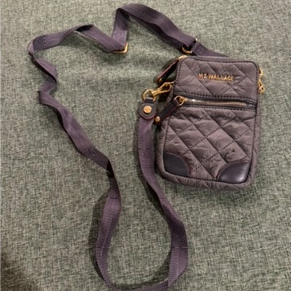 MZ Wallace Gray Quilted Crossbody Bag - Picture 2 of 8